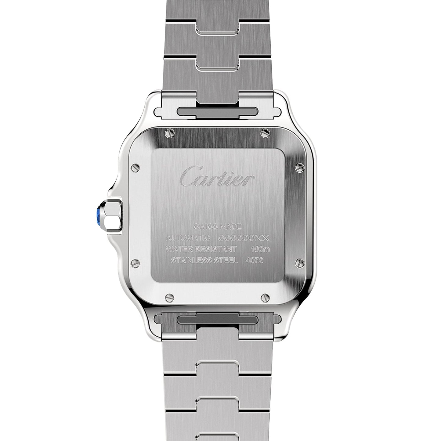 Santos de CRT Golden frame Quartz white dial