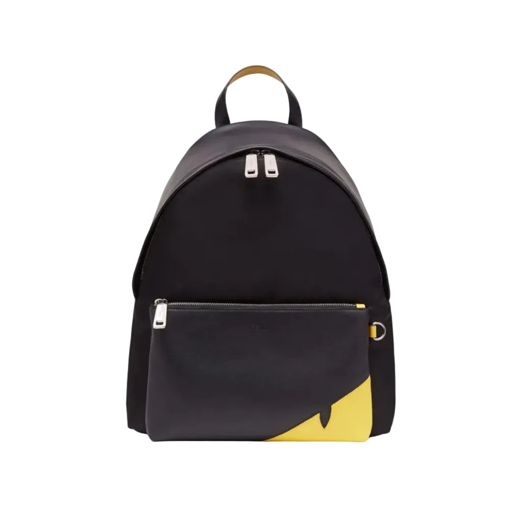 FND - Bag Bugs Nylon Backpack – Black with Yellow Corner Eye 34×38