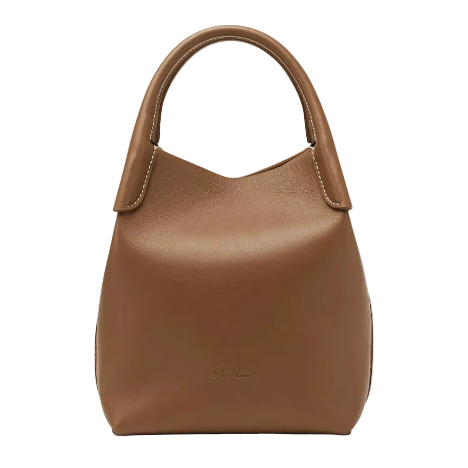 Lo Pia - Small Bale Bucket Bag – Smooth Mole Calfskin Leather 21 x 17