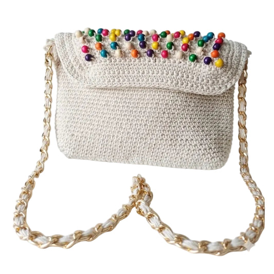 Handmade Crochet Chain Shoulder Bag