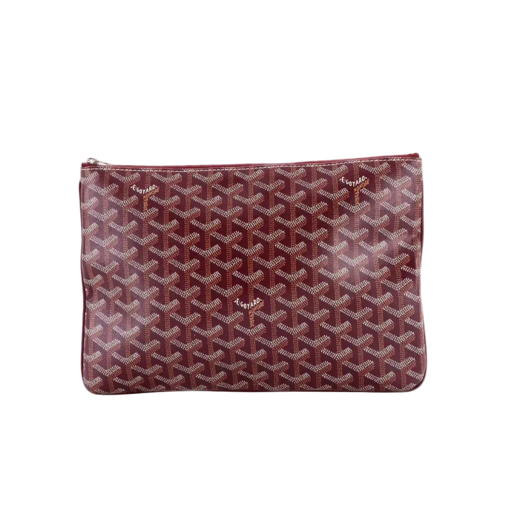 GYD - Sénat MM Pouch – Burgundy Coated Canvas PREMIUM CLUTCH