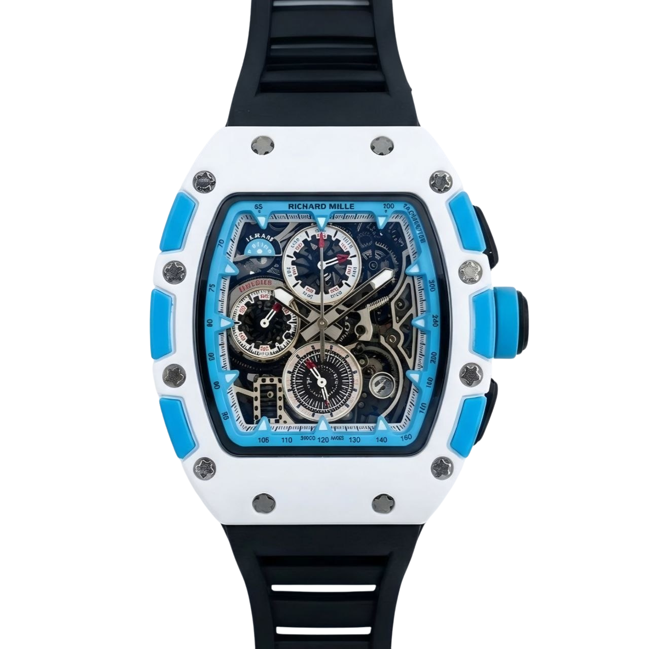 Rchrd RM 11-03 Flyback Chronograph – Mirror Original White & Blue "Panda" Edition