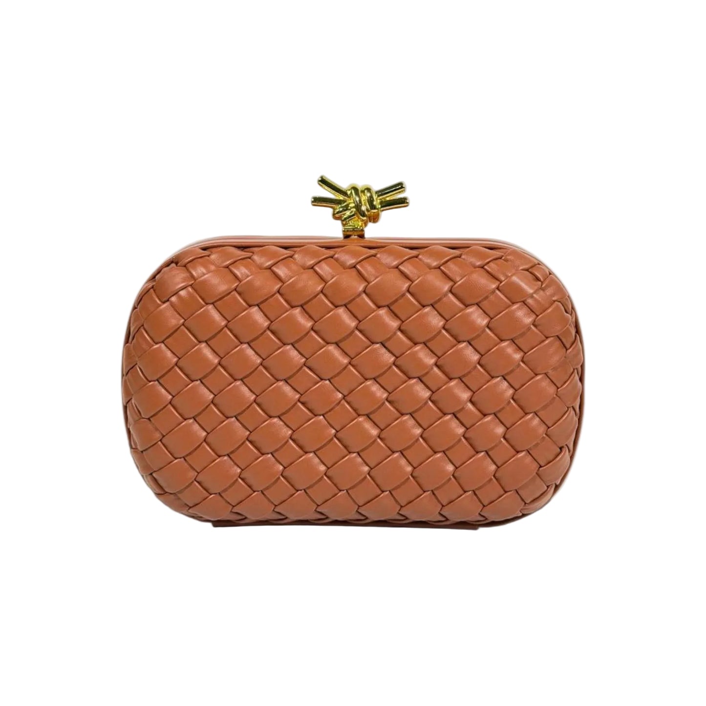 Bott Ven Knot Minaudière – Caramel Intrecciato Nappa Leather 23*14