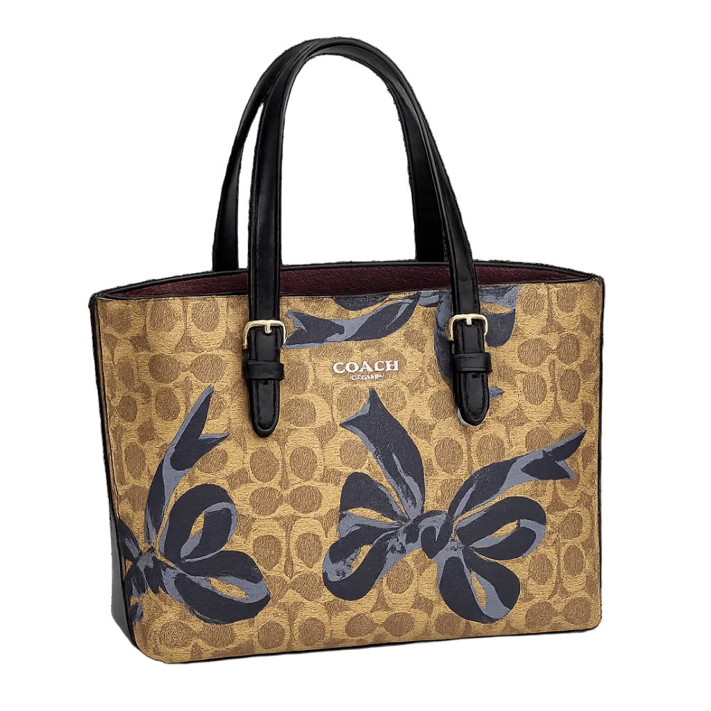 Coach Signature Floral Print Tote Bag – Khaki Multi 32*21