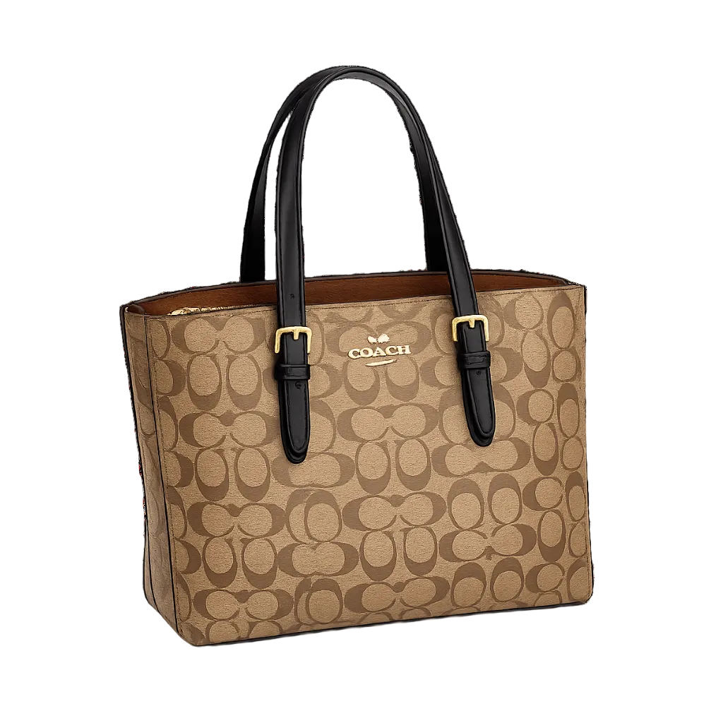 Coach Signature Canvas Tote Bag – Khaki/Black 32*21