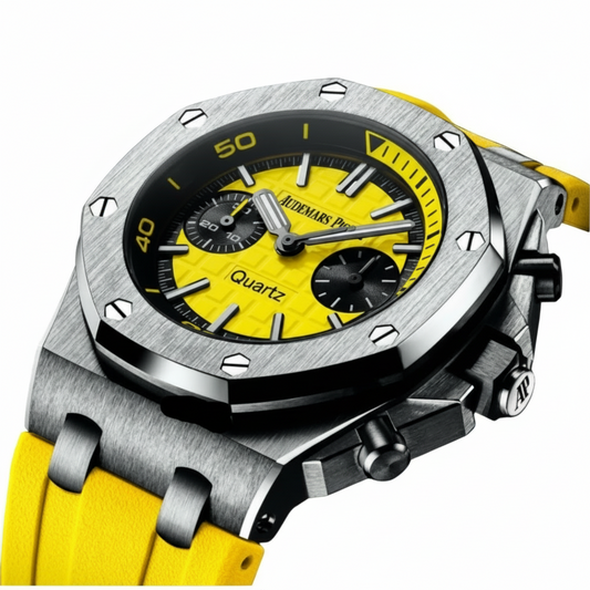AP Royal Oak Quartz Offshore Diver Chronograph with Yellow rubber strap
