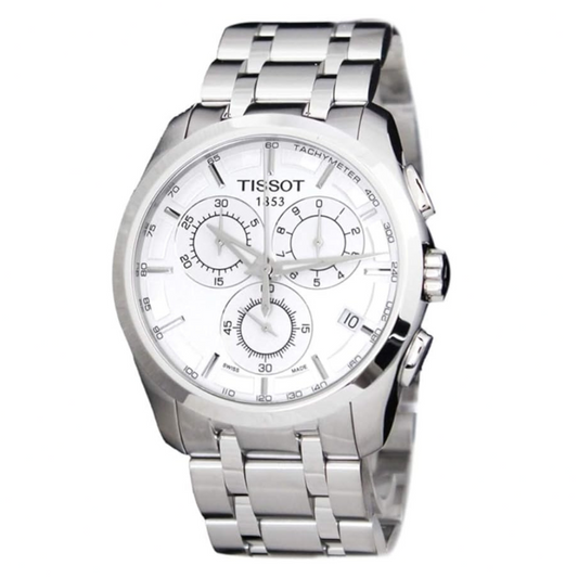 TIS Analog White Dial stainless steel Strap