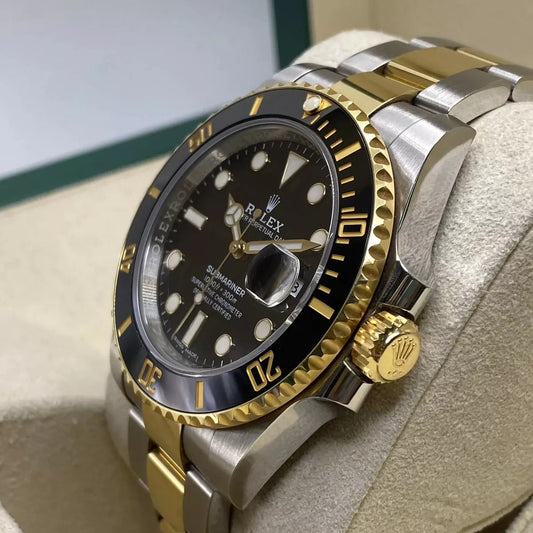 RO Submariner Date Black and Yellow Gold