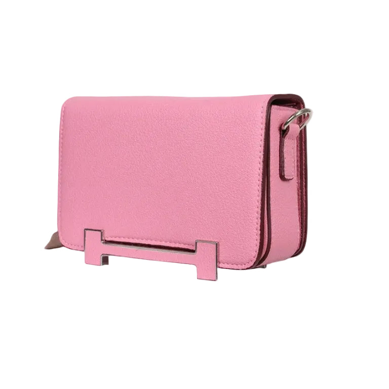 Herm - Geta Bag in Bubblegum Pink Epsom Leather 20*13