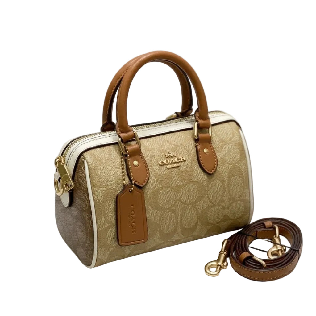 Coch Signature Canvas Rowan Satchel (Khaki/Chalk) 17*14