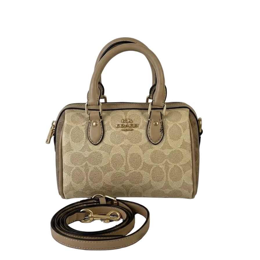 Coch Signature Canvas Rowan Satchel (Brown/Black) 17*14