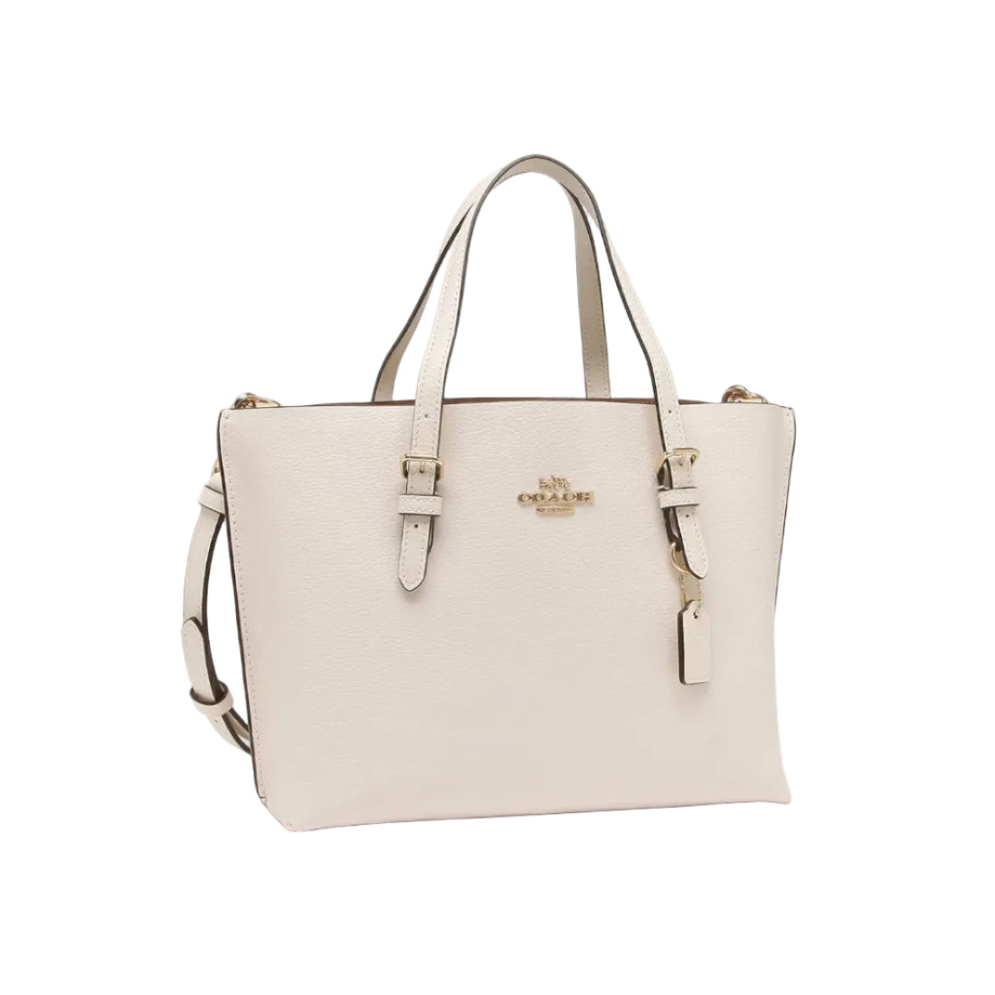 Coch Pebbled Leather Tote Bag (Chalk/White) 32*20