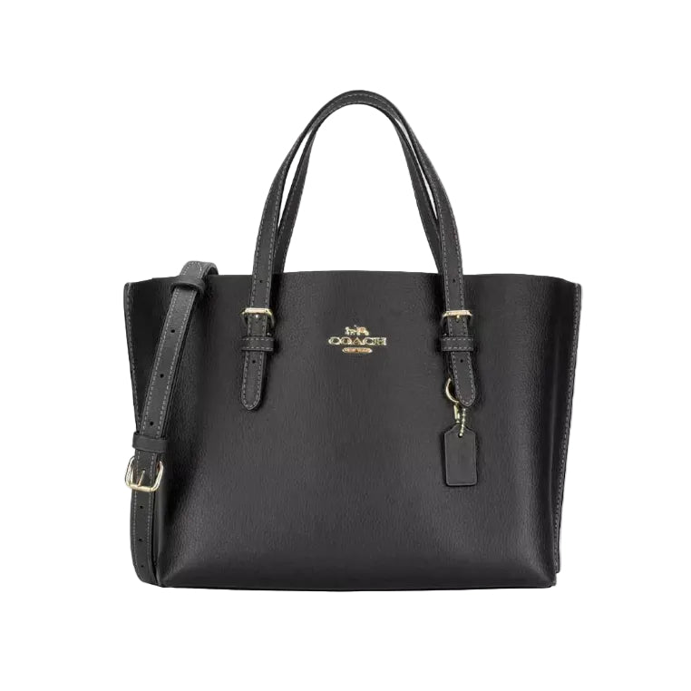 Coch Pebbled Leather Tote Bag (Black) 32*20