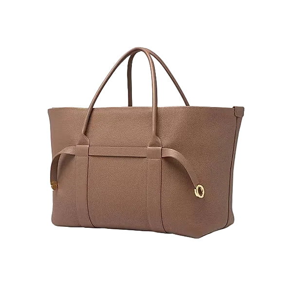 Lo Pia - Large Ghiera Shopper Tote – Fossil Grained Calfskin size: 29*21