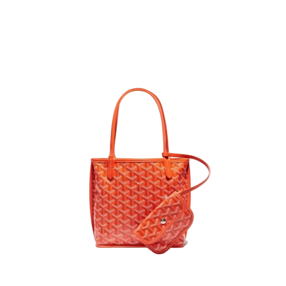 GYD - Elegant Orange Geometric Pattern Tote Bag with Matching Pouch – Stylish Everyday Handbag for Women size: 31×20