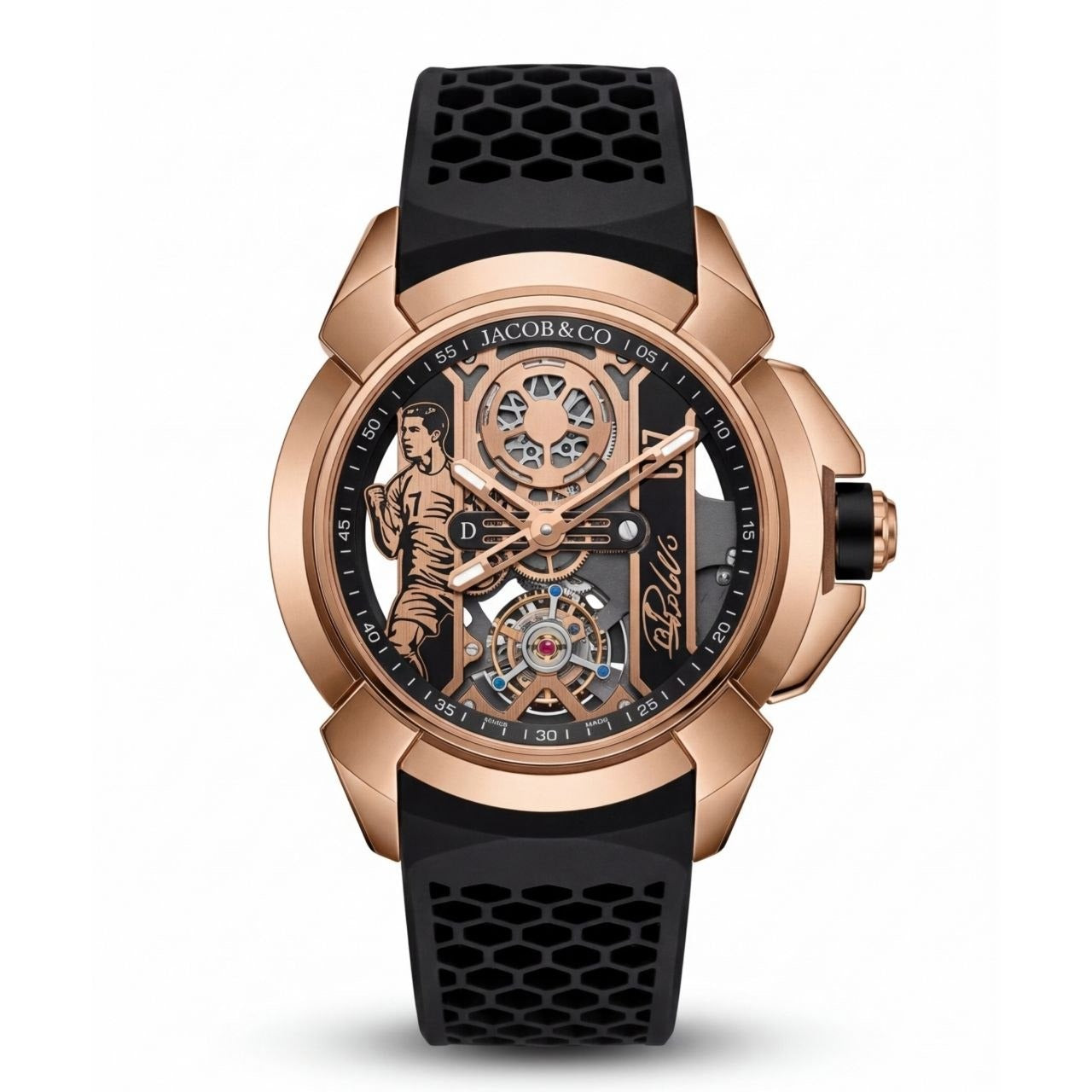 Jcb & Co. Epic X "Flight of CR7" – Rose Gold & Stealth Black Edition (Semi-Automatic)