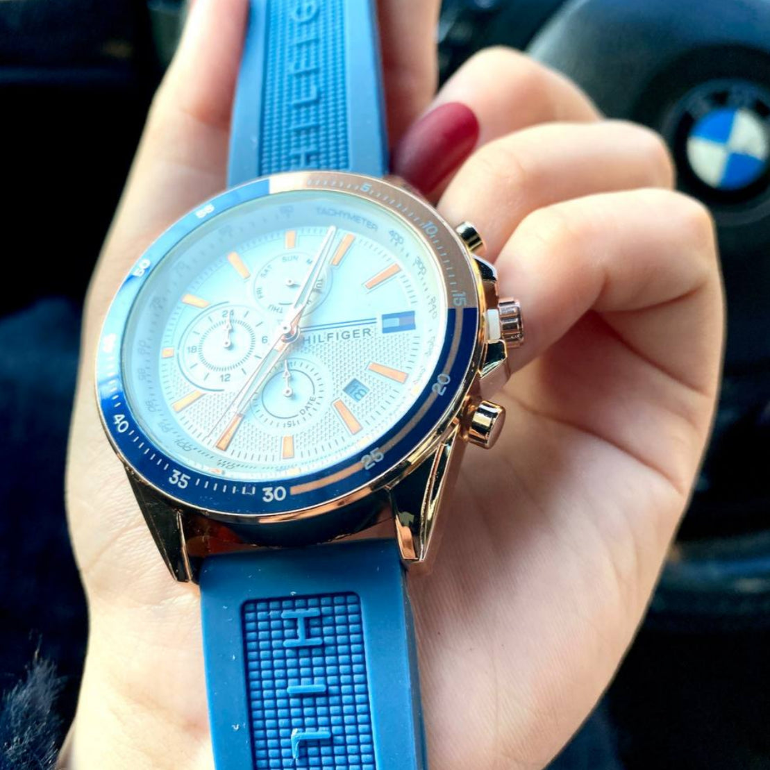 TOM Mens Sport Watch Rose Gold