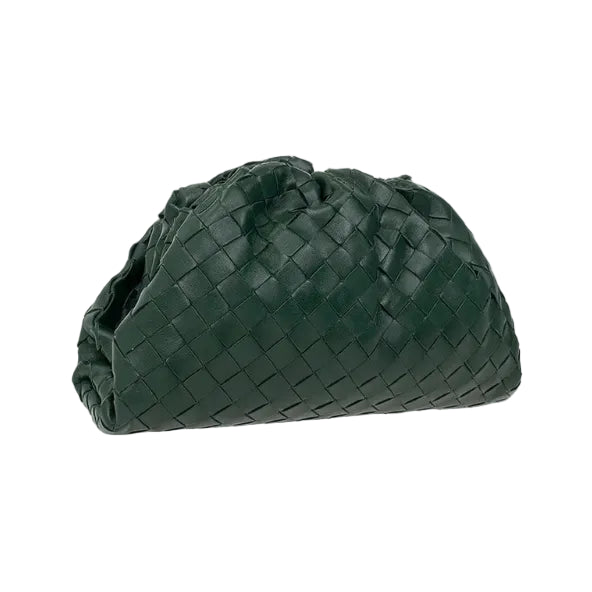 Bott Ven  Teen The Pouch – Racing Green Intrecciato Leather 25*16