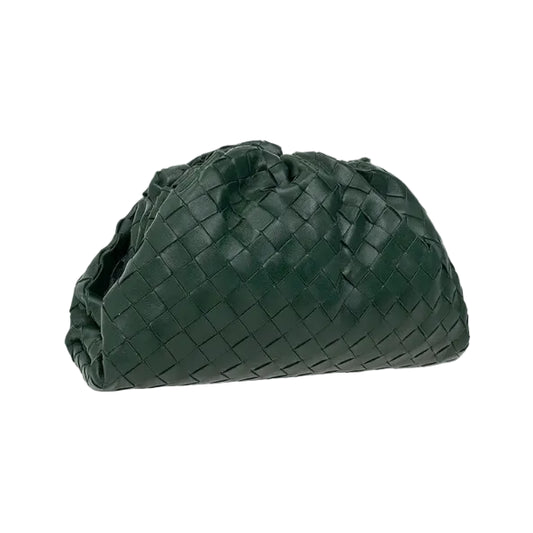 Bott Ven  Teen The Pouch – Racing Green Intrecciato Leather 25*16