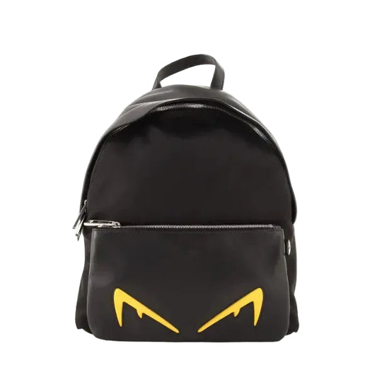FND -  Monster Bag Bugs Backpack – Black Nylon & Leather 34×38