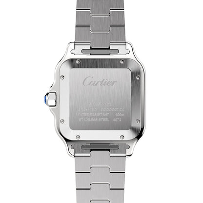Santos de CRT Golden frame Quartz white dial