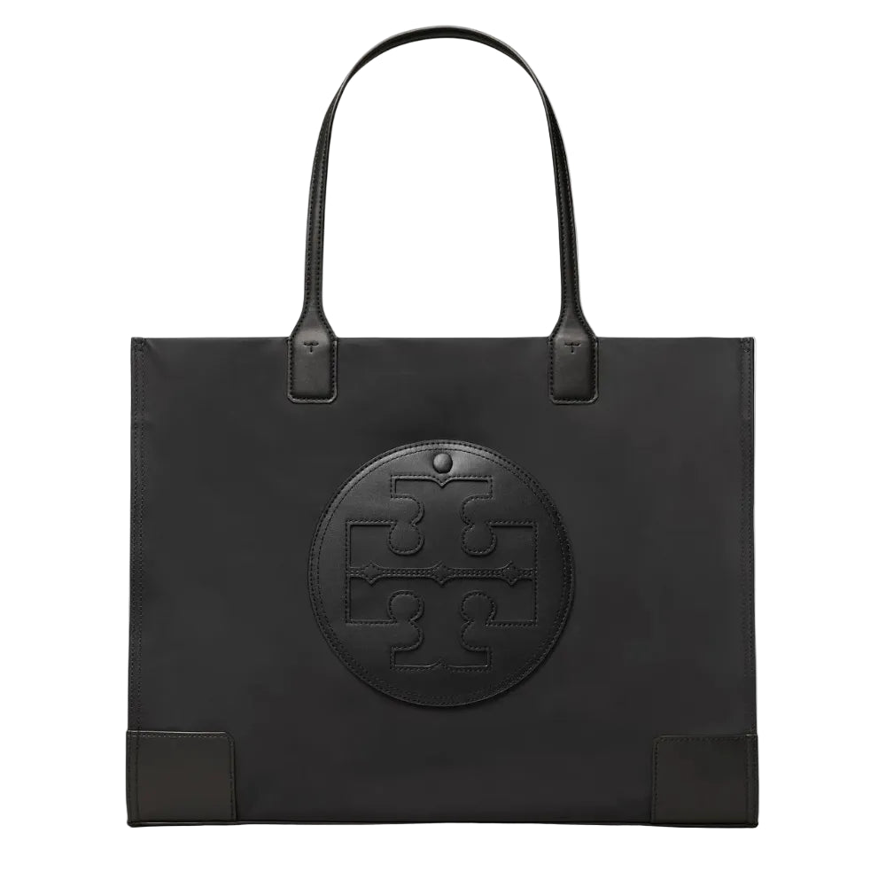 Toy Brch Black Nylon Tote with Embossed Logo 39*25