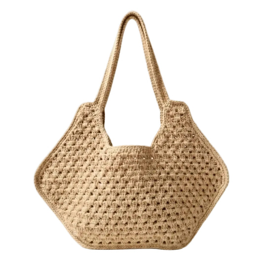 Handmade Crochet Tote Bag Two Hand 48*23