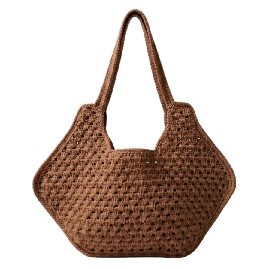 Handmade Crochet Tote Bag Two Hand 48*23