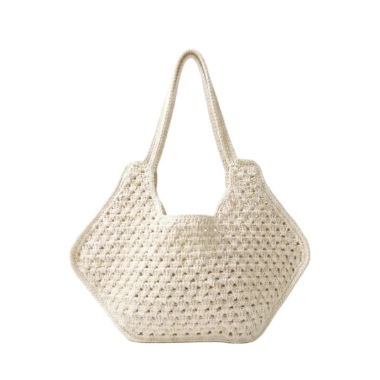 Handmade Crochet Tote Bag Two Hand 48*23