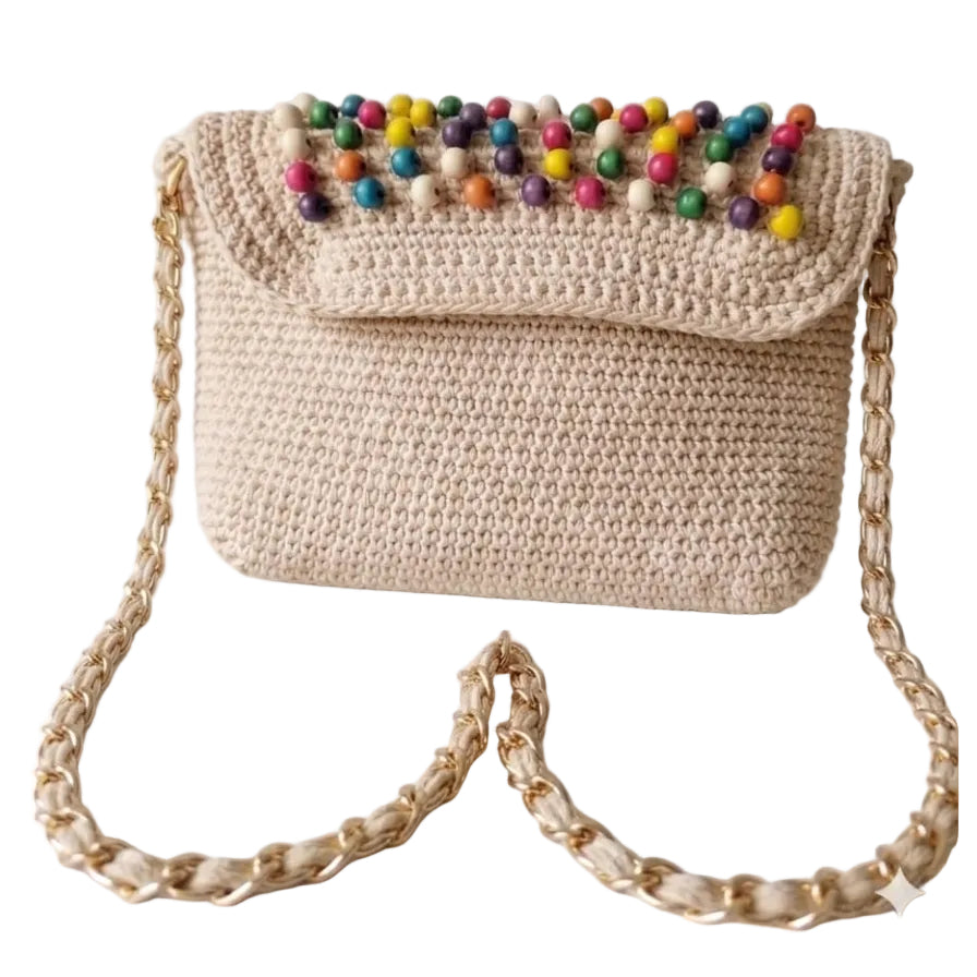Handmade Crochet Chain Shoulder Bag