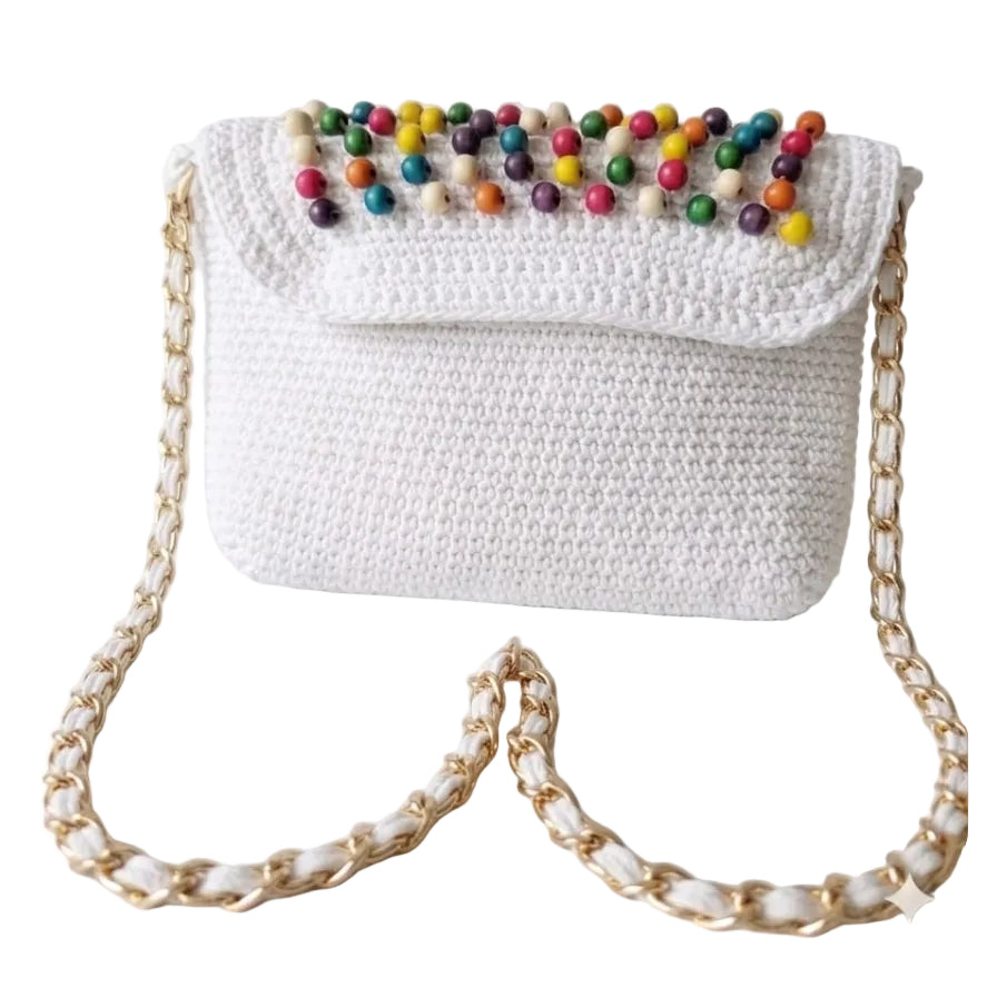 Handmade Crochet Chain Shoulder Bag
