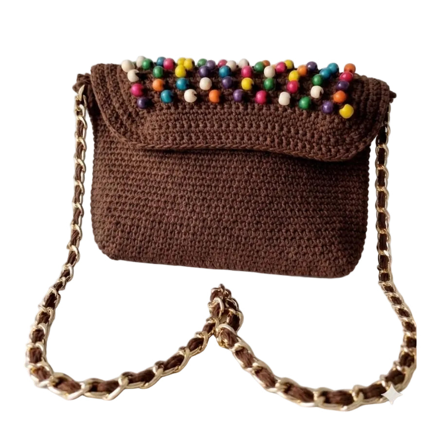 Handmade Crochet Chain Shoulder Bag