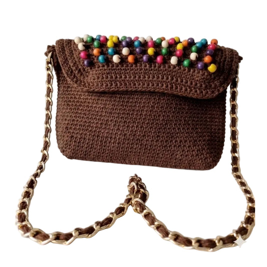 Handmade Crochet Chain Shoulder Bag