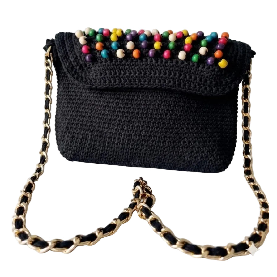Handmade Crochet Chain Shoulder Bag