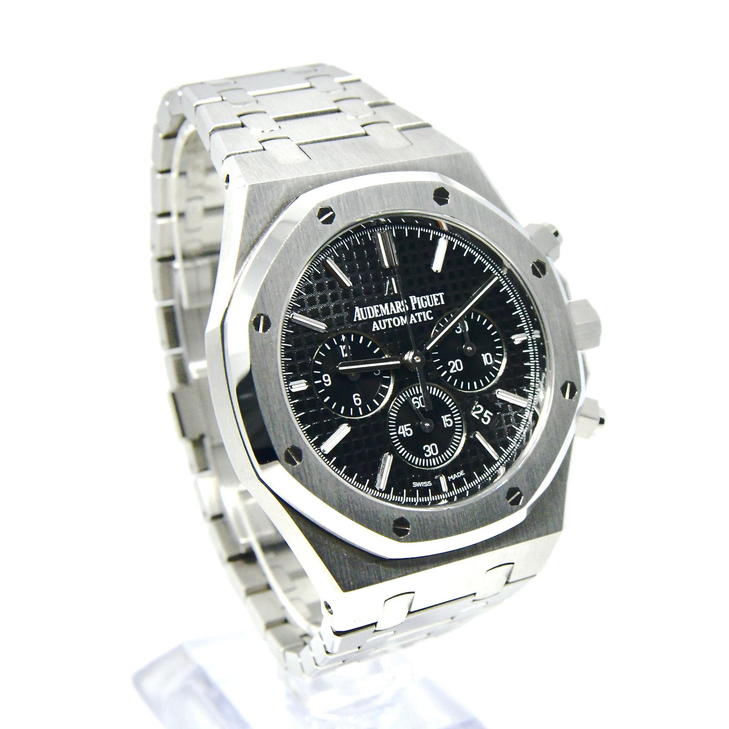 AP Royal Oak Quartz Chronograph Black Dial