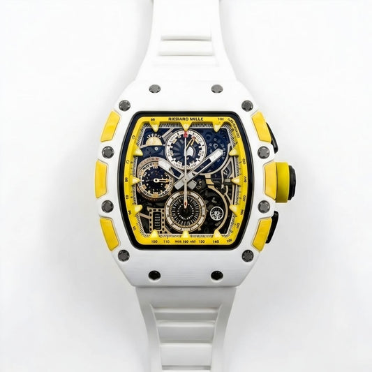 Rchrd RM 11-03 Flyback Chronograph – Mirror Original White & Yellow Edition