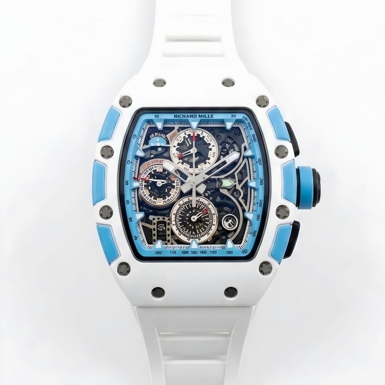 Rchrd RM 11-03 Flyback Chronograph – Mirror Original White & Sky Blue Edition