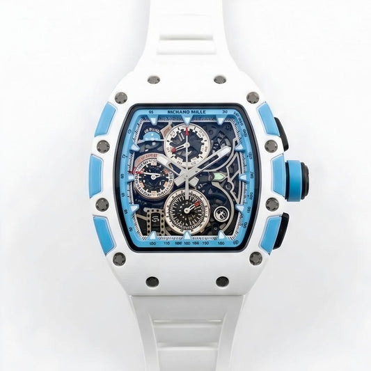 Rchrd RM 11-03 Flyback Chronograph – Mirror Original White & Sky Blue Edition