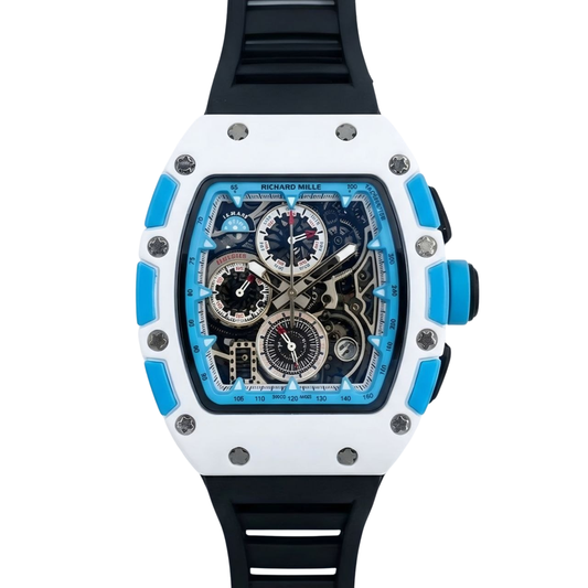 Rchrd RM 11-03 Flyback Chronograph – Mirror Original White & Blue "Panda" Edition