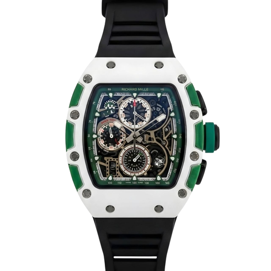 Rchrd RM 11-03 Flyback Chronograph – Mirror Original White & Green "Racing" Edition