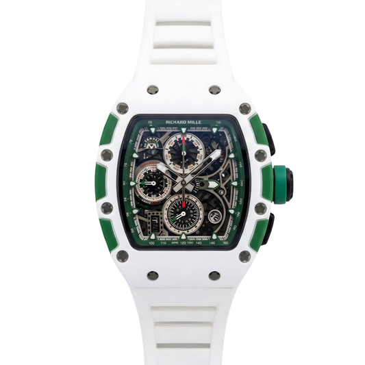 Rchrd RM 11-03 Flyback Chronograph – Mirror Original All-White & Green Edition