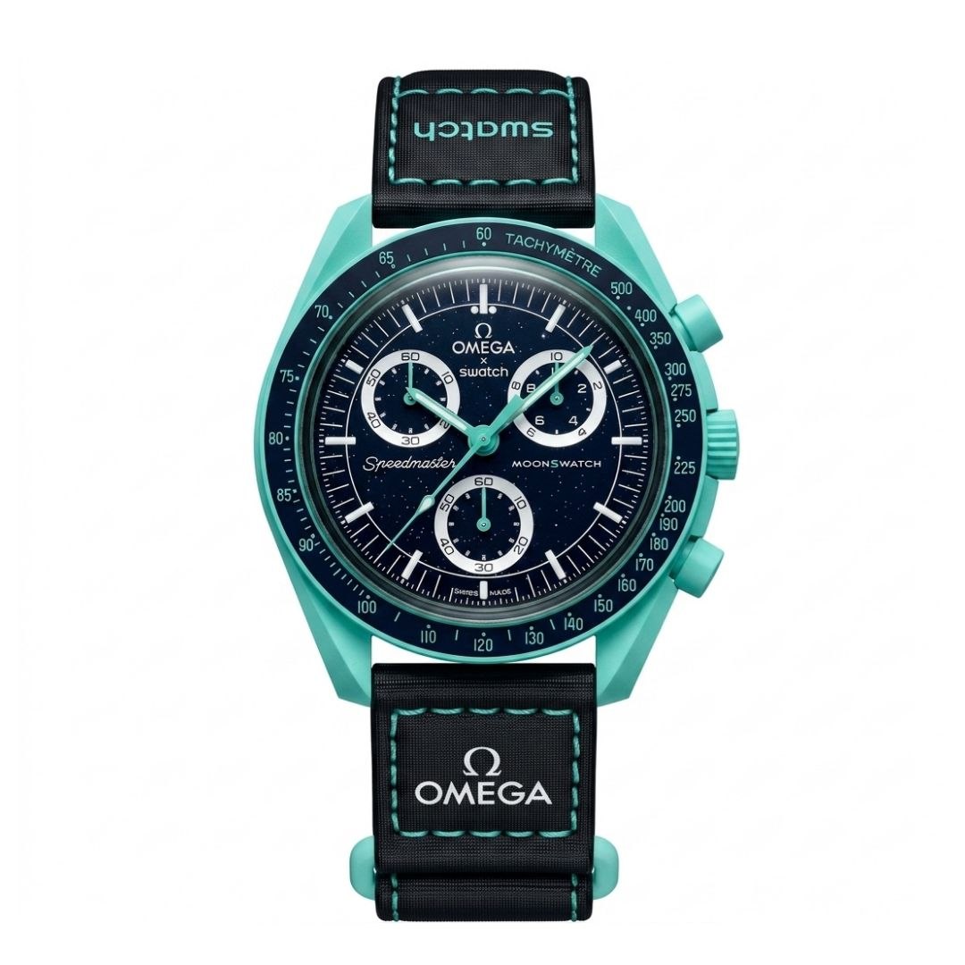 OMG x Swatch MoonSwatch "Mission on Earth" – Polar Lights Edition