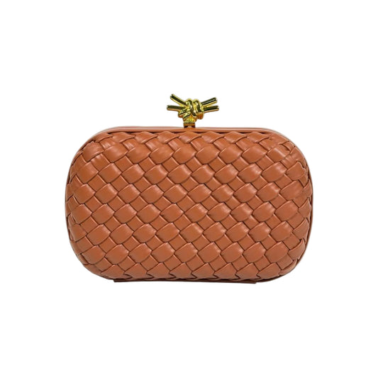 Bott Ven Knot Minaudière – Caramel Intrecciato Nappa Leather 23*14