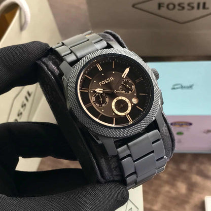 Fos Brown Dial Stainless Steel Metal Chain Mens