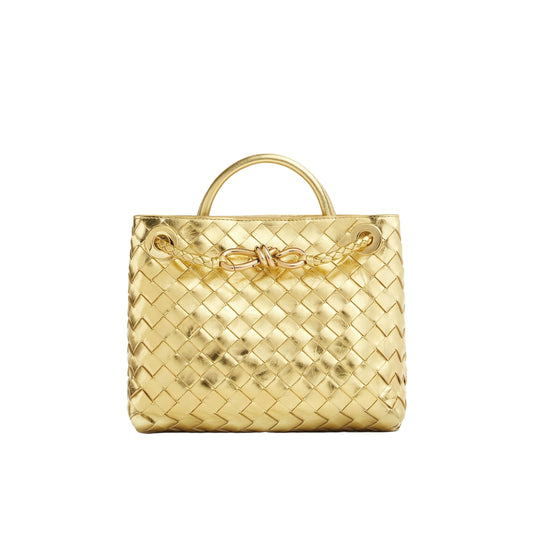 Botega Venta Andiamo Tote (Metallic Gold) 29×19