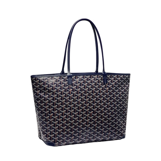 GYD - Artois PM Tote Bag – Navy Blue Coated Canvas 35×26