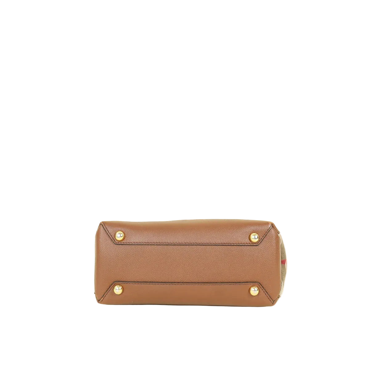 Burb - Small Banner Tote Bag – Tan Grained Leather 34*24