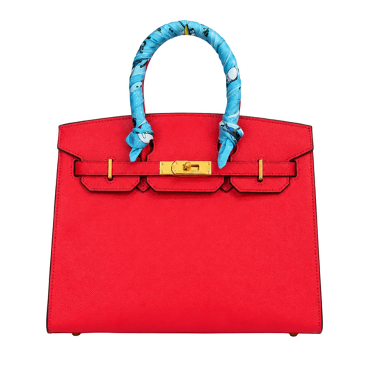 Elegant Red Top Handle Tote Bag 30*25