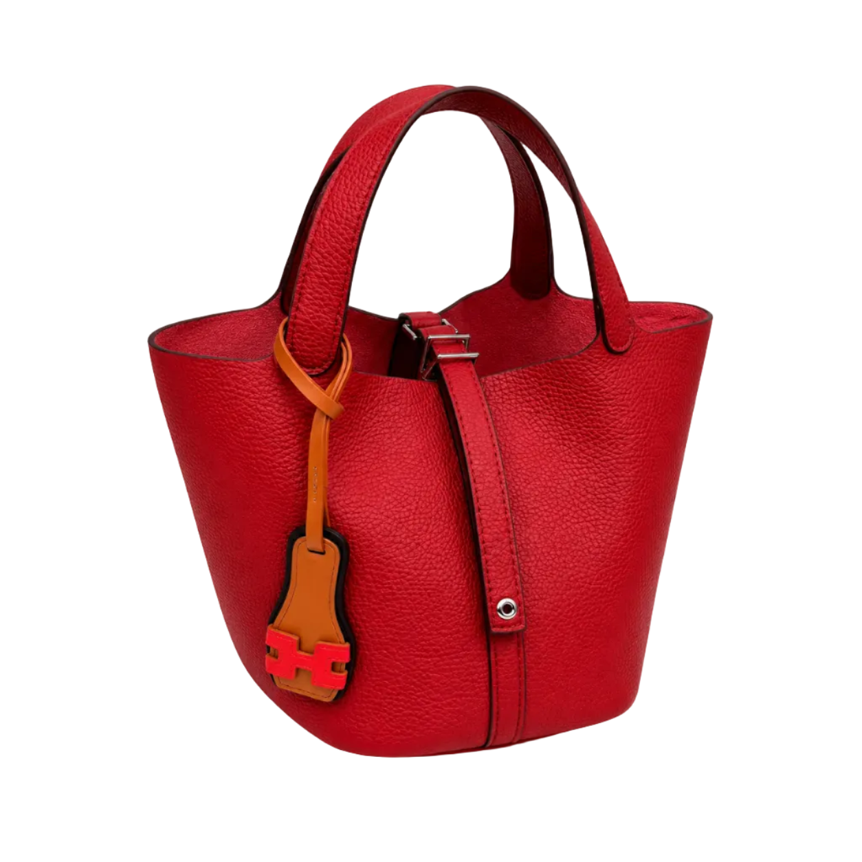 Elegant Red Leather Tote Bag 19*18