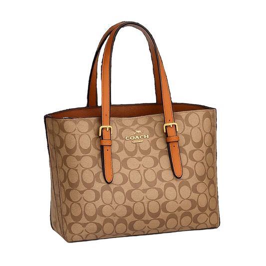 Coach Signature Canvas Tote Bag – Khaki/Tan  32*21